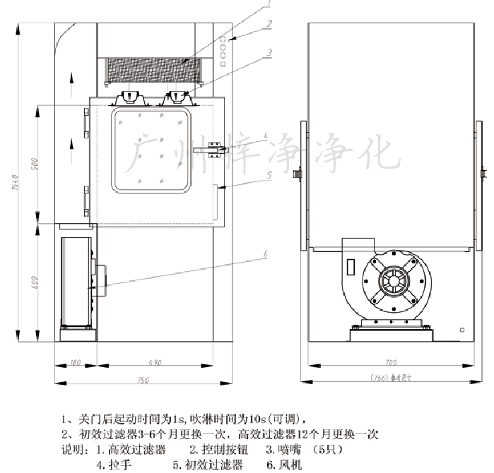 風(fēng)淋傳遞窗方案設(shè)計圖